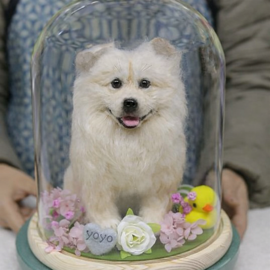 Custom Felt Pet Memorial Sculpture – Realistic Handmade Wool Figurine