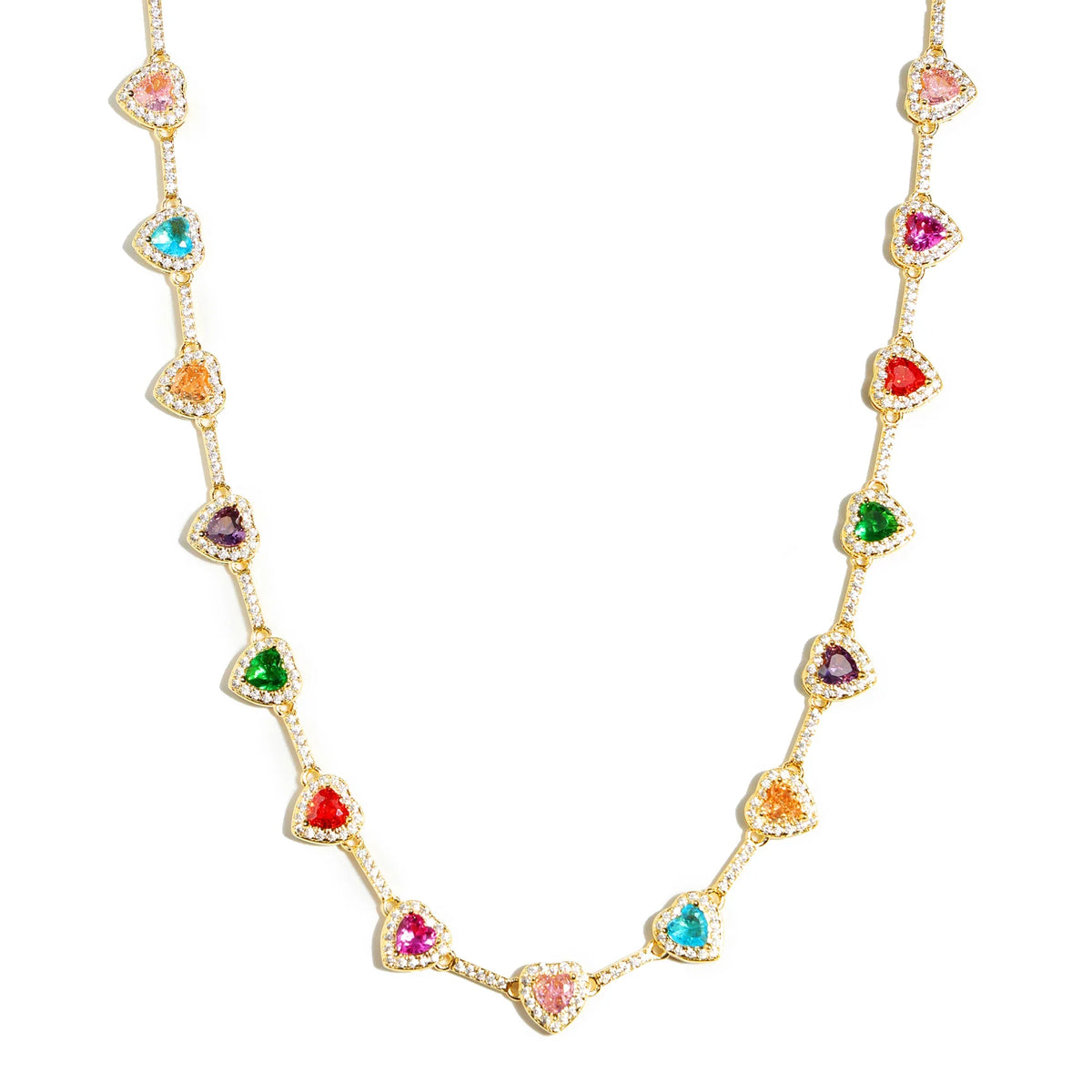 Luxury Heart Zircon Necklace & Bracelet Set – Elegant Fashion Jewelry for Women