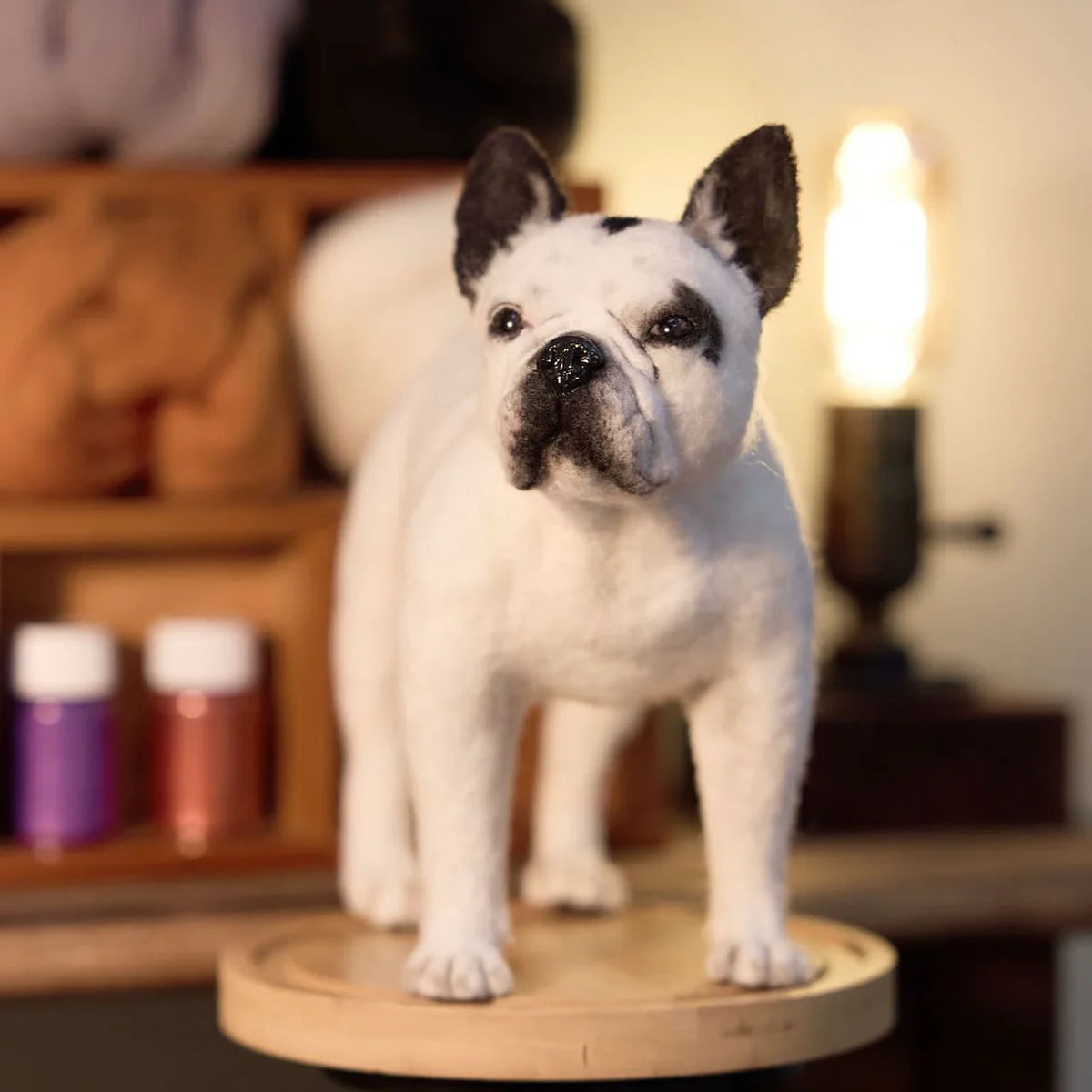 Custom Felt Pet Memorial Sculpture – Realistic Handmade Wool Figurine