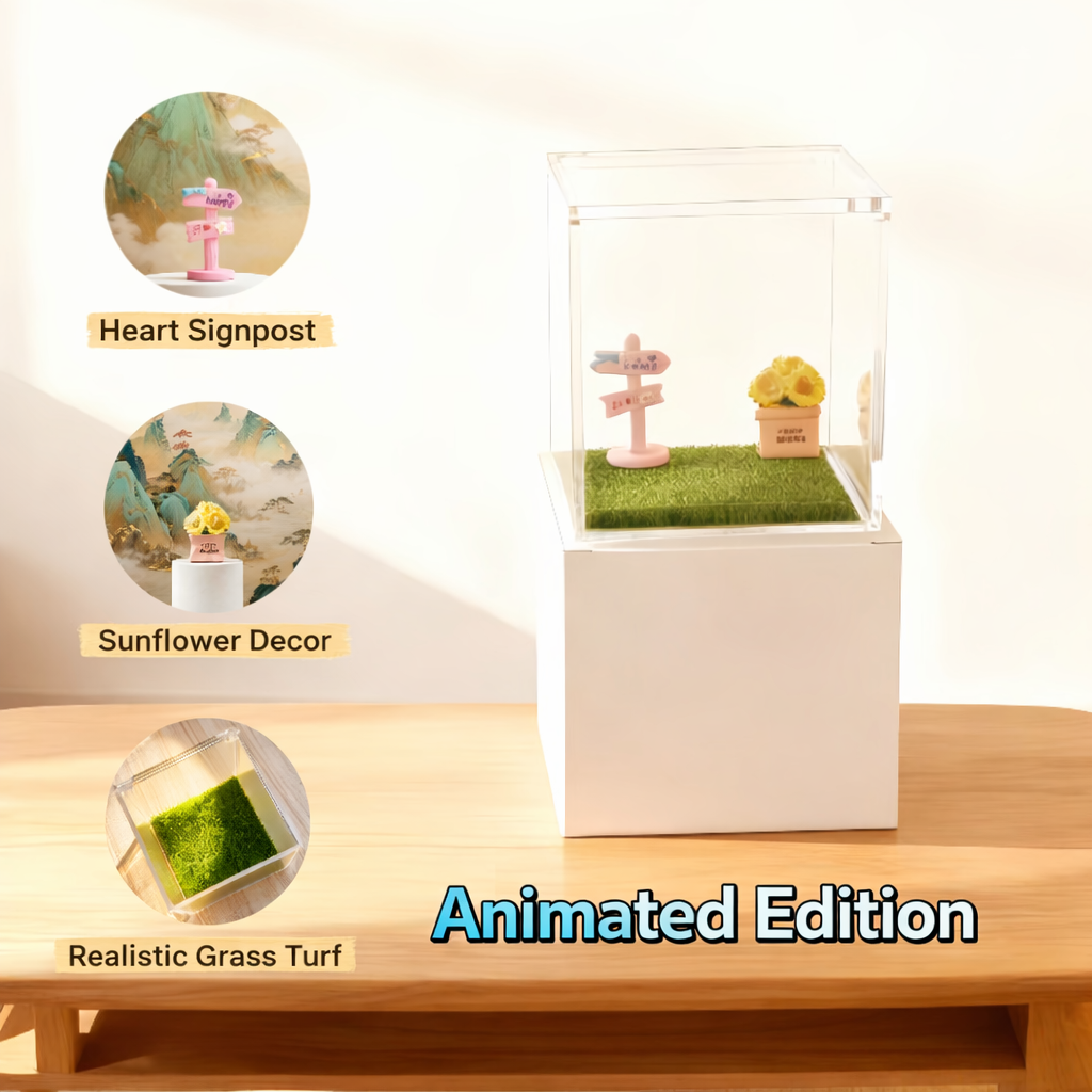 Holographic Digital Pet House, Pet Commemorative Ornament, High-Transparency Holographic Image, DIY Pet Project