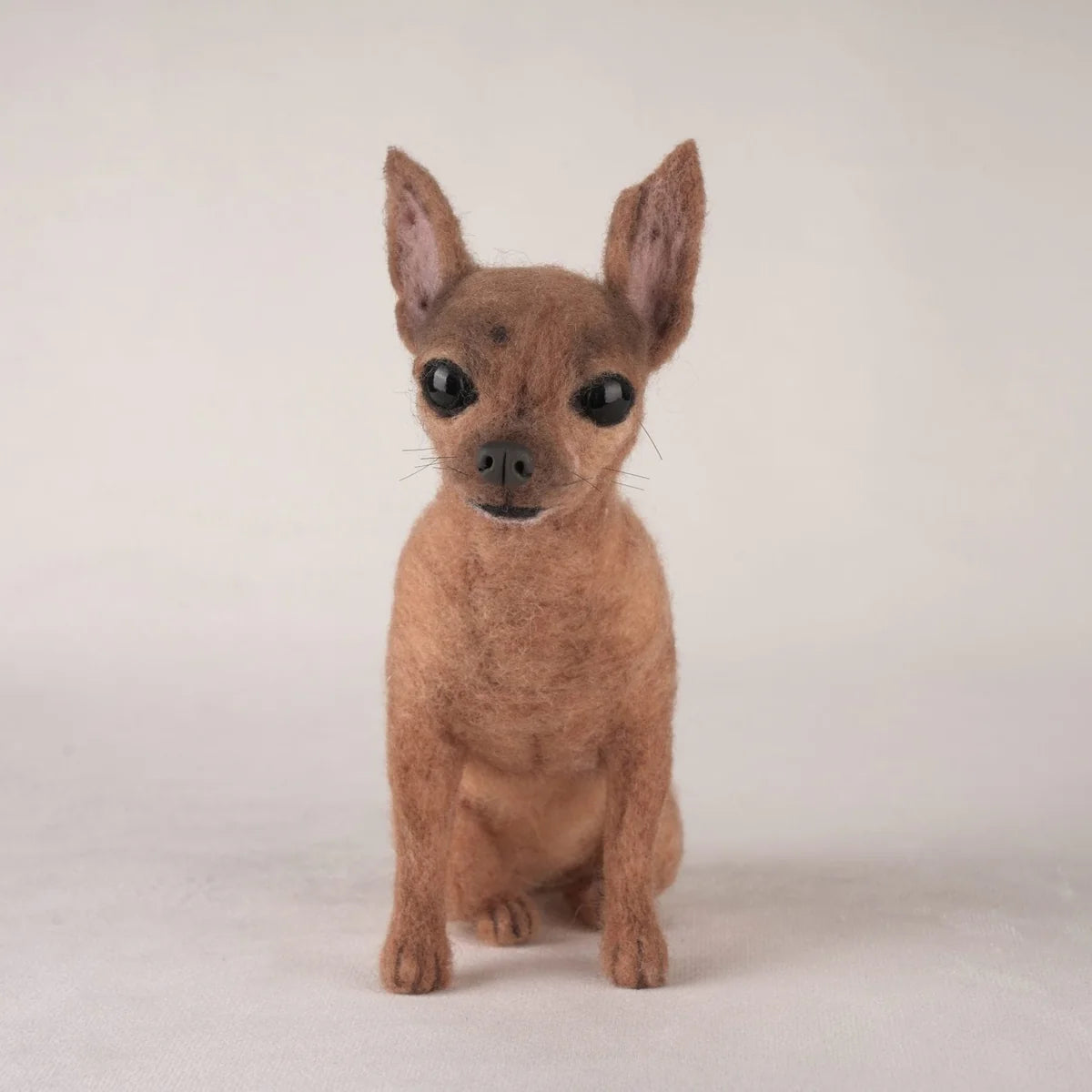 Custom Felt Pet Memorial Sculpture – Realistic Handmade Wool Figurine