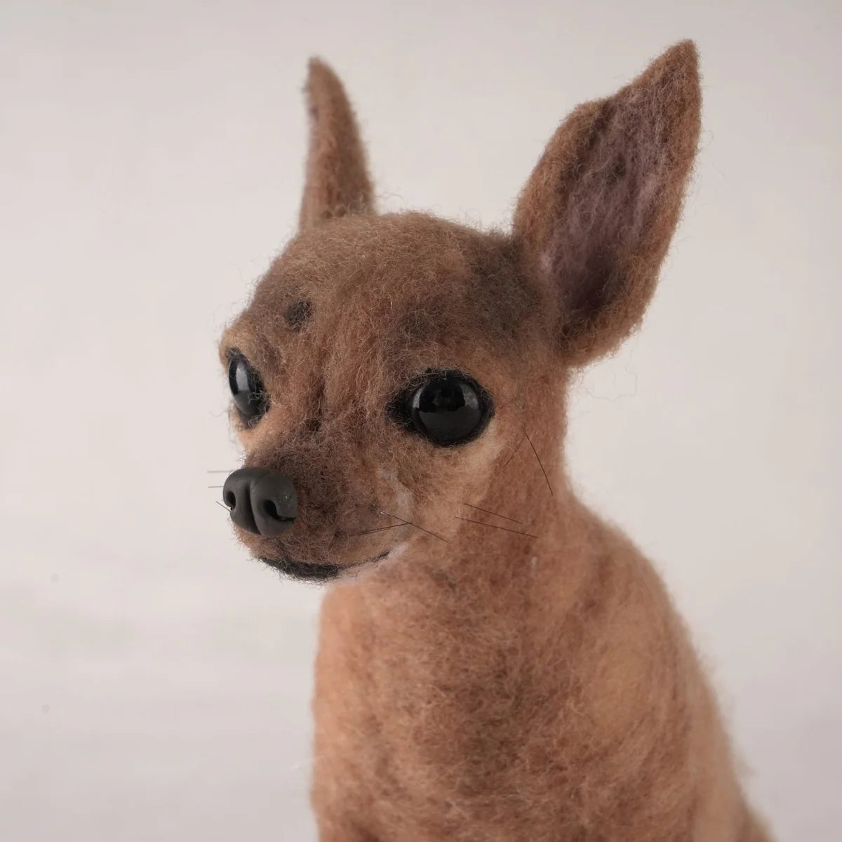 Custom Felt Pet Memorial Sculpture – Realistic Handmade Wool Figurine