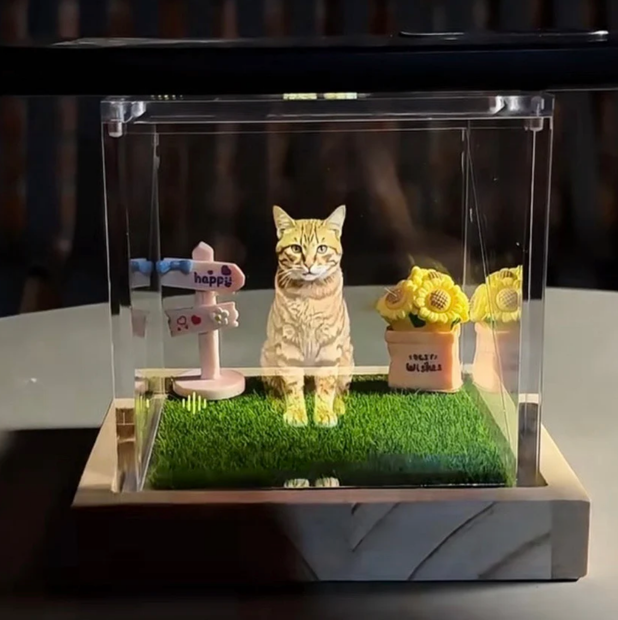 Holographic Digital Pet House, Pet Commemorative Ornament, High-Transparency Holographic Image, DIY Pet Project