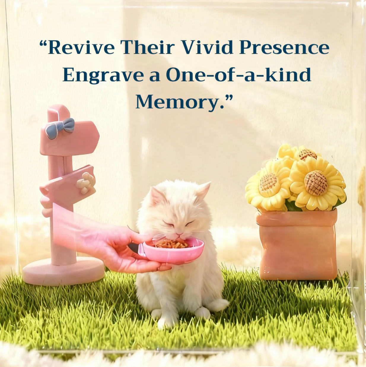 Holographic Digital Pet House, Pet Commemorative Ornament, High-Transparency Holographic Image, DIY Pet Project