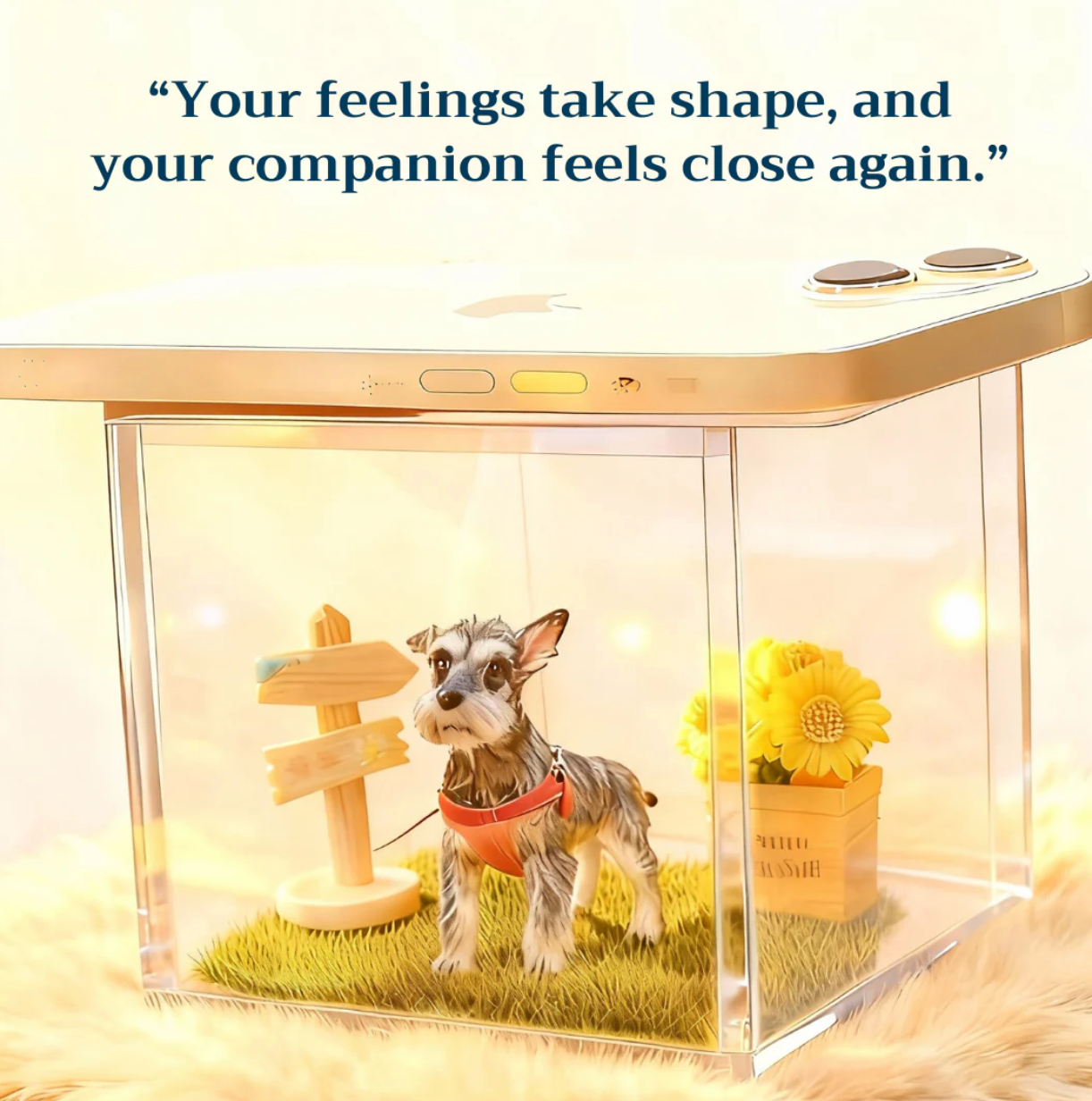 Holographic Digital Pet House, Pet Commemorative Ornament, High-Transparency Holographic Image, DIY Pet Project