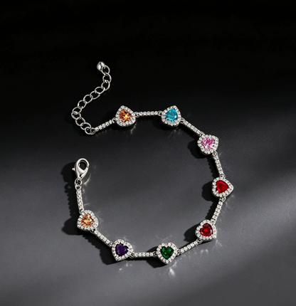 Luxury Heart Zircon Necklace & Bracelet Set – Elegant Fashion Jewelry for Women