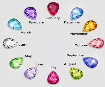 For My Wife – Custom Heart-Shaped Necklace with 12 Birthstones