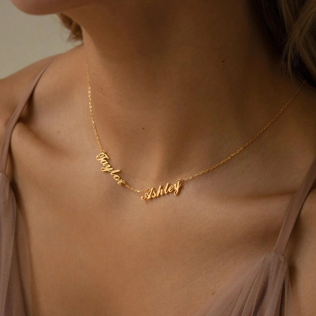 Multi-Name Custom Necklace Personalized Letter Necklace Anniversary Gift for Her（Add up to 6 names）